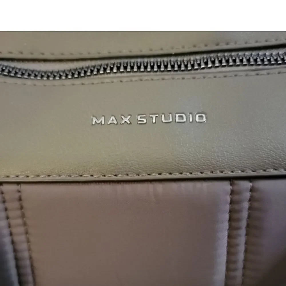 Max Studio Nylon Tubular Quilted Roll Duffel Bag